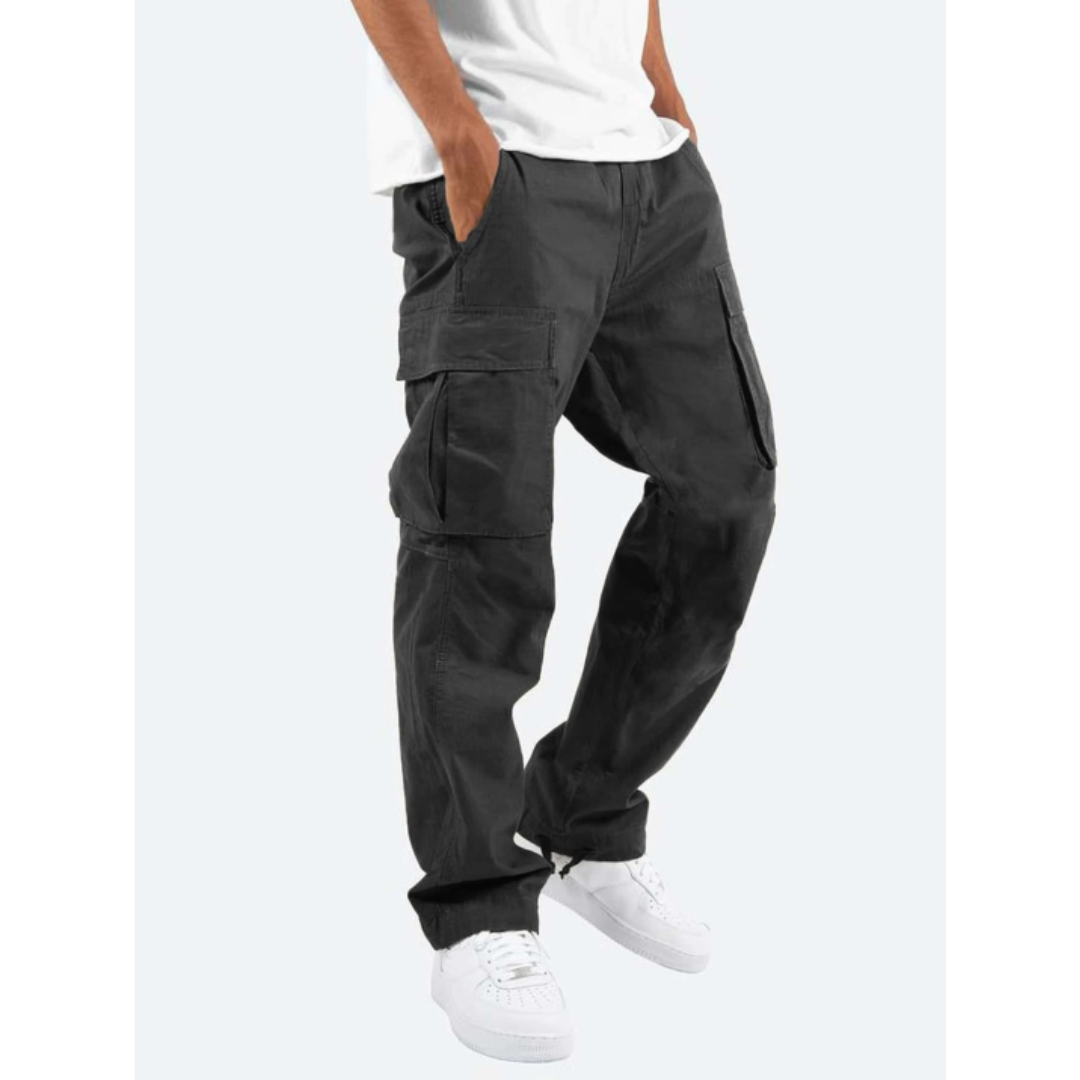 Calex - Men's Wide-Leg Cargo Pants with Flap Pockets