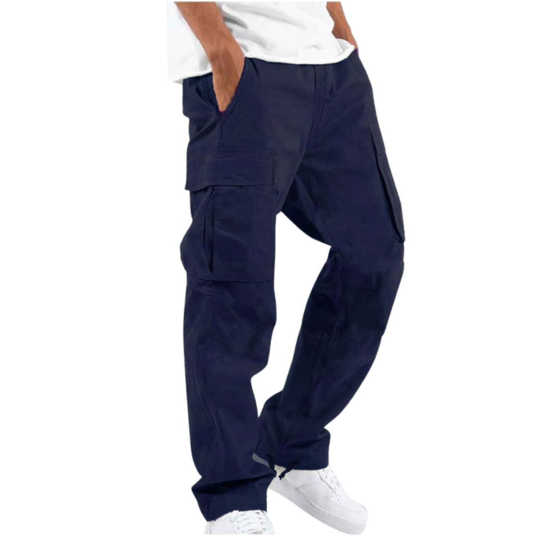Calex - Men's Wide-Leg Cargo Pants with Flap Pockets