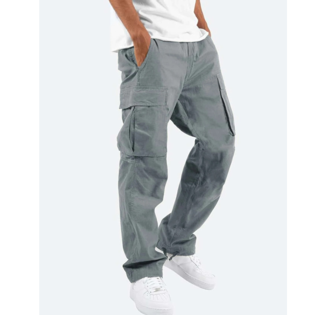 Calex - Men's Wide-Leg Cargo Pants with Flap Pockets