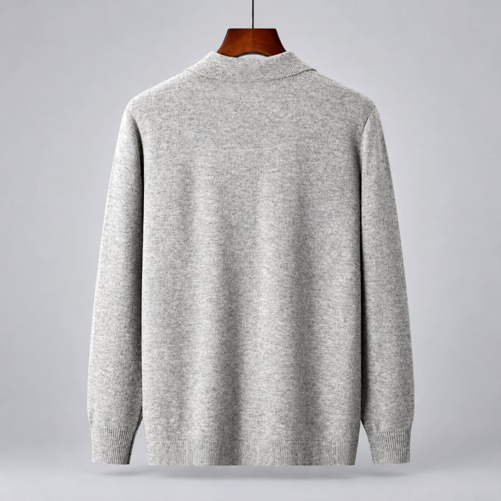 Calvin - Men's Wool Button-Front Collared Cardigan 7