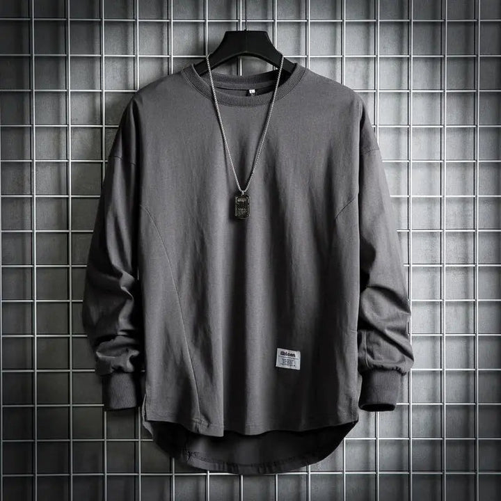 Cassian - Men's Relaxed Crewneck with Curved Hem