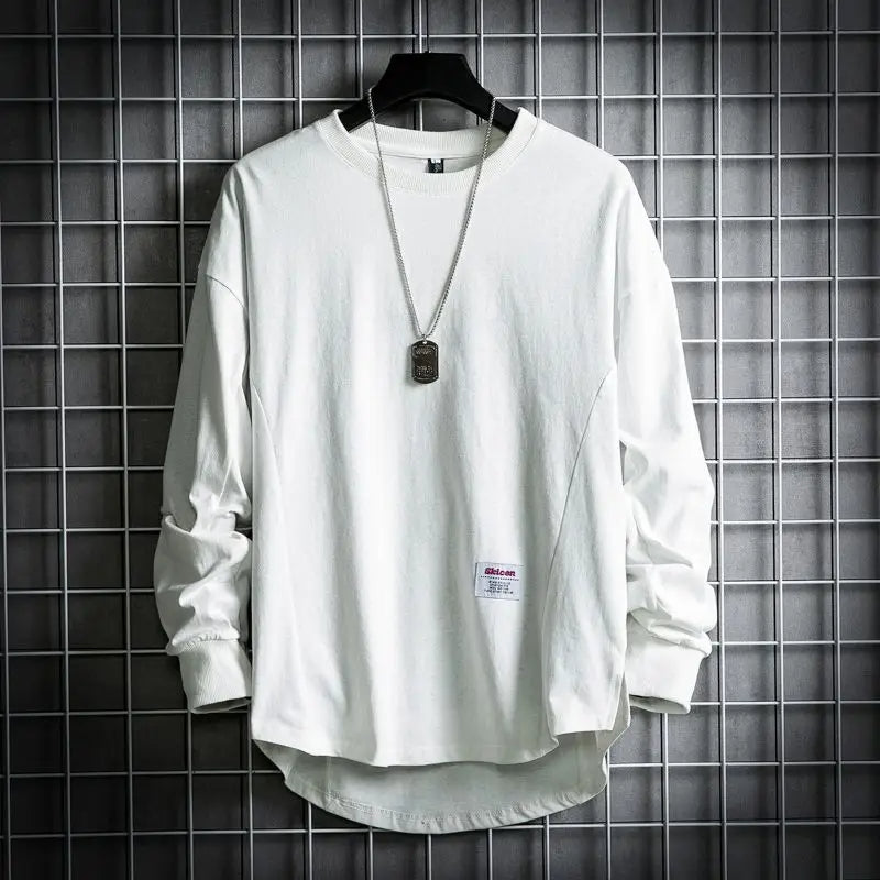 Cassian - Men's Relaxed Crewneck with Curved Hem