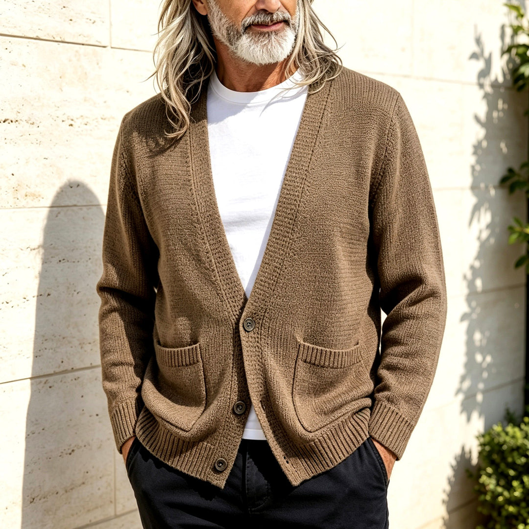 Cato - Men's V-Neck Button-Front Cardigan 1