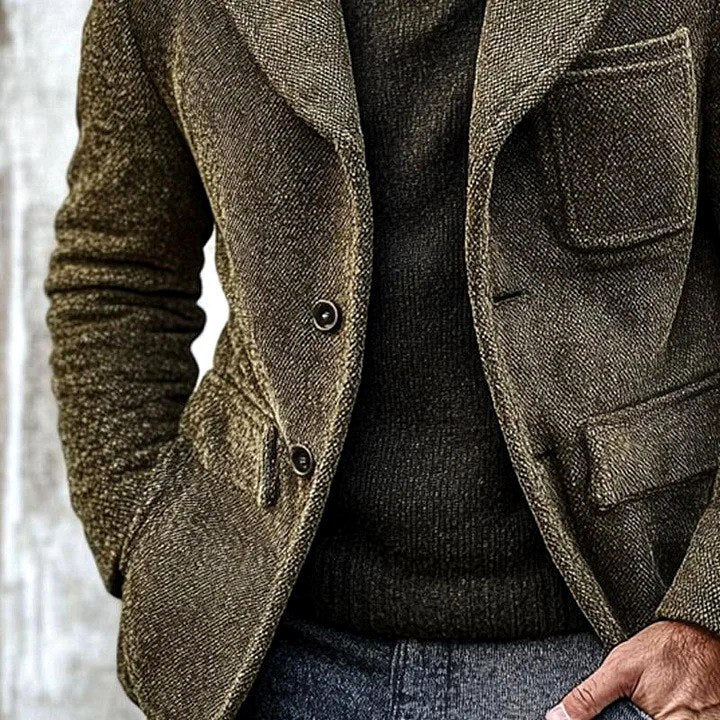 Charles - Men's Textured Button Front Jacket 3