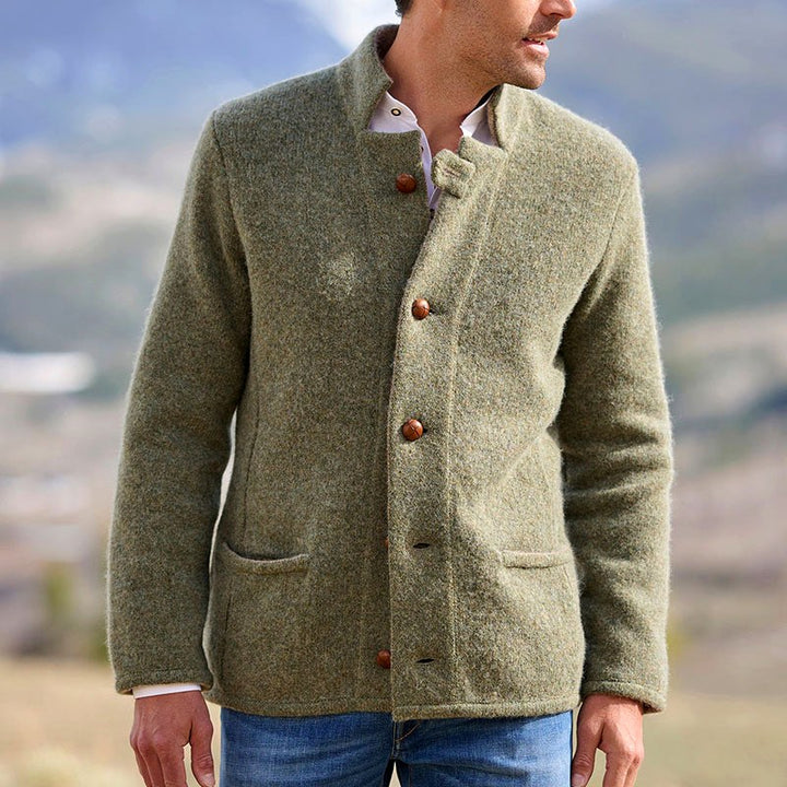 David - Men's Button Front Jacket with Patch Pockets 4