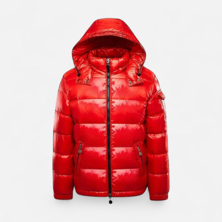 Donovan - Men's Quilted Puffer Jacket with Drawstring Hood