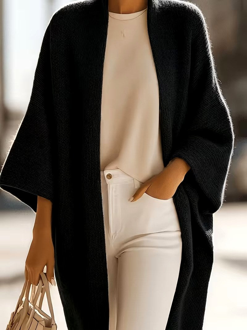 Edna - Women’s Open Front Batwing Sleeve Cardigan 3