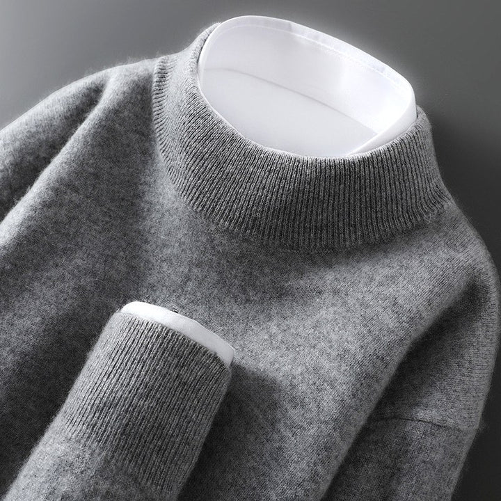 Elijah - Men’s Fuzzy Wool Turtleneck Knit Sweater 2