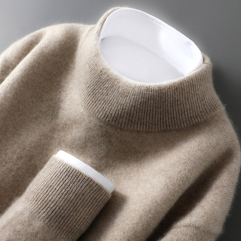 Elijah - Men’s Fuzzy Wool Turtleneck Knit Sweater 3