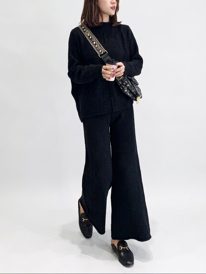 Elise - Women’s Long Sleeve Sweater and Flared Pants Set 2