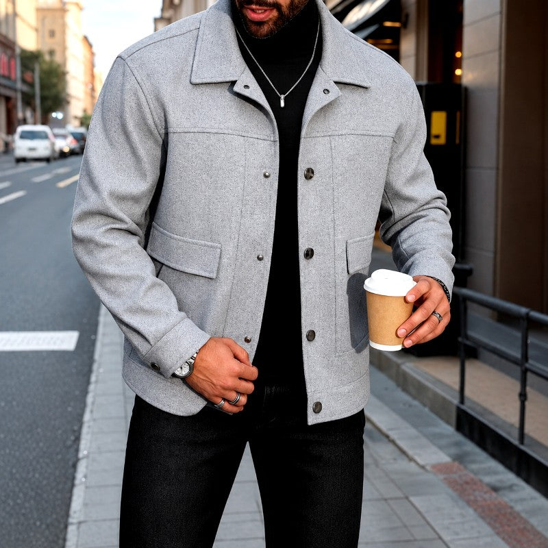 Elmo - Men's Collared Jacket with Flap Pockets 1