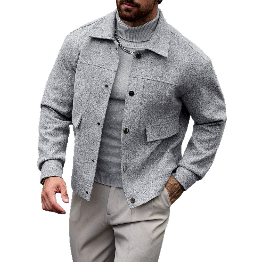 Elmo - Men's Collared Jacket with Flap Pockets 5