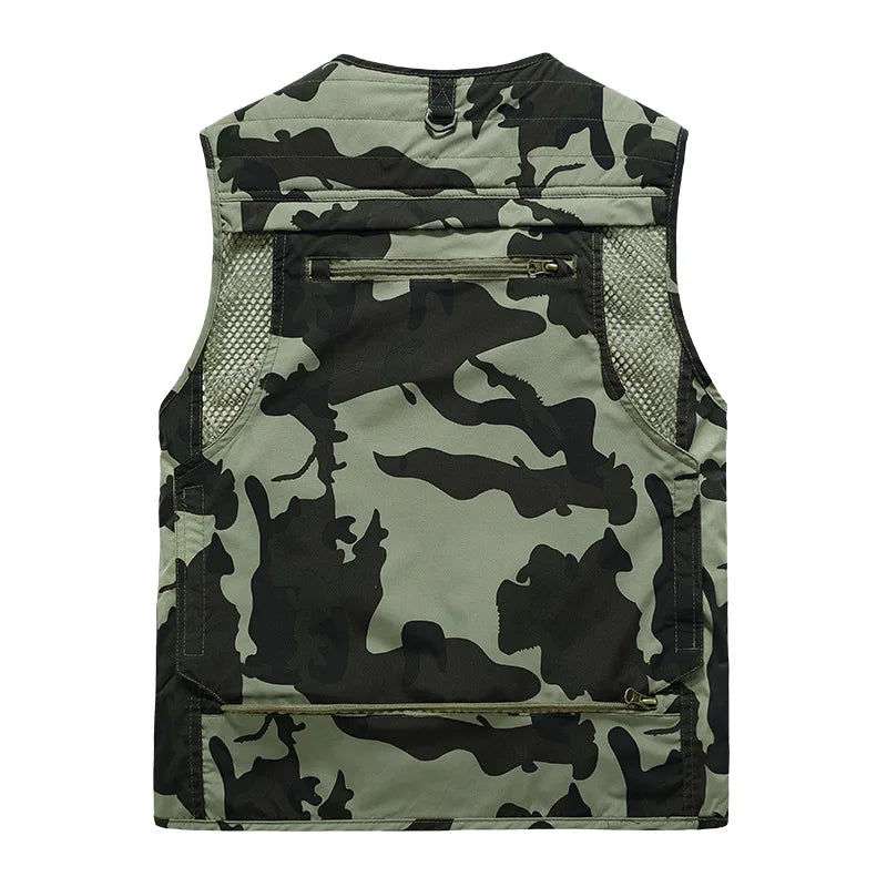 Garrison - Men's Camouflage Utility Vest with Breathable Mesh Lining