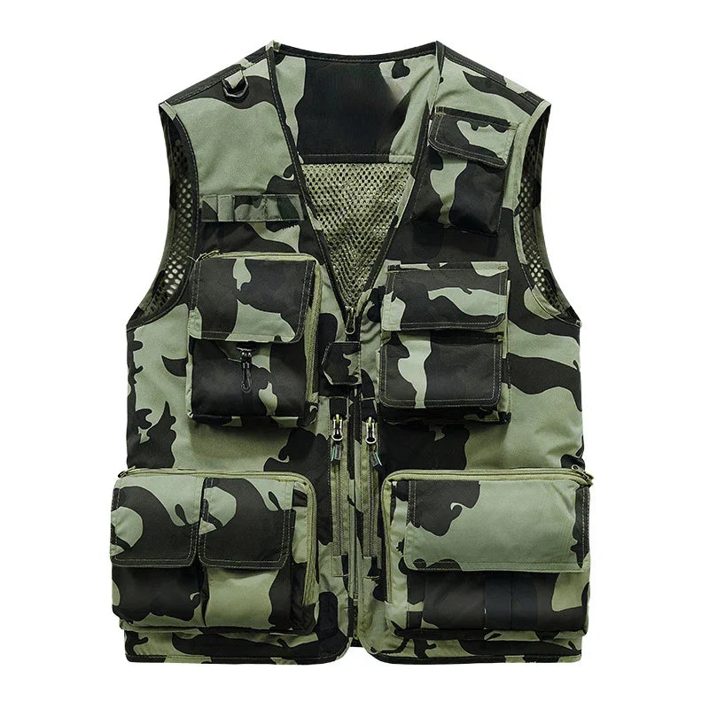 Garrison - Men's Camouflage Utility Vest with Breathable Mesh Lining
