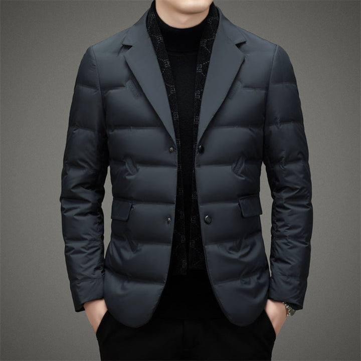 Gideon - Men's Quilted Puffer Blazer with Notch Lapel