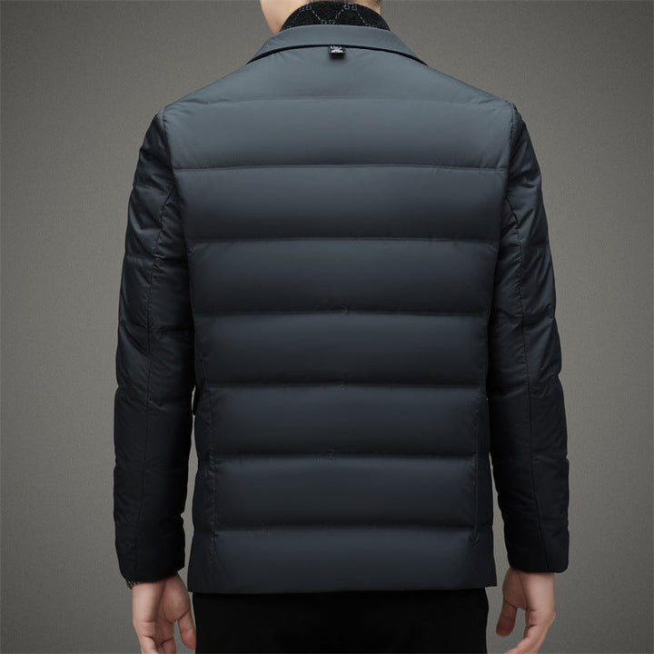Gideon - Men's Quilted Puffer Blazer with Notch Lapel