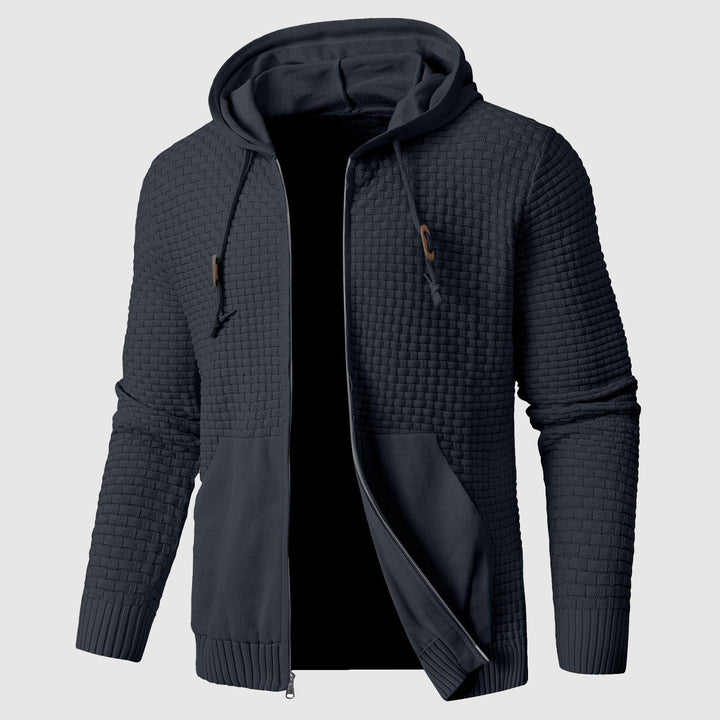 Gideon - Men's Quilted Zip Hoodie with Kangaroo Pocket