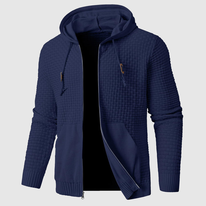 Gideon - Men's Quilted Zip Hoodie with Kangaroo Pocket