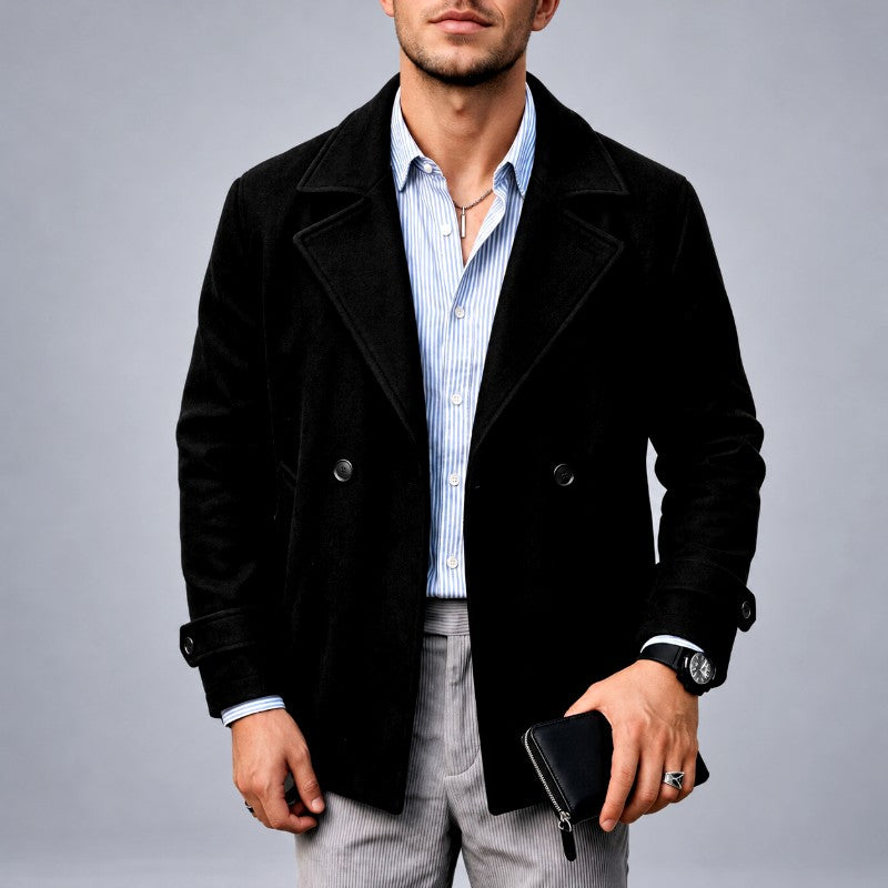 Greg - Men's Double-Breasted Notched Lapel Coat 2