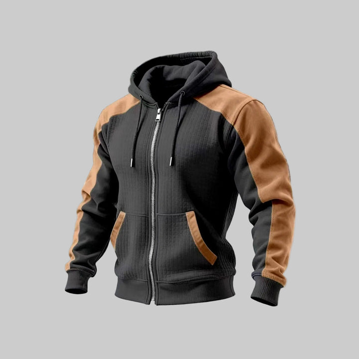 Griffin - Men's Fleece-Lined Colorblock Full-Zip Hoodie 3