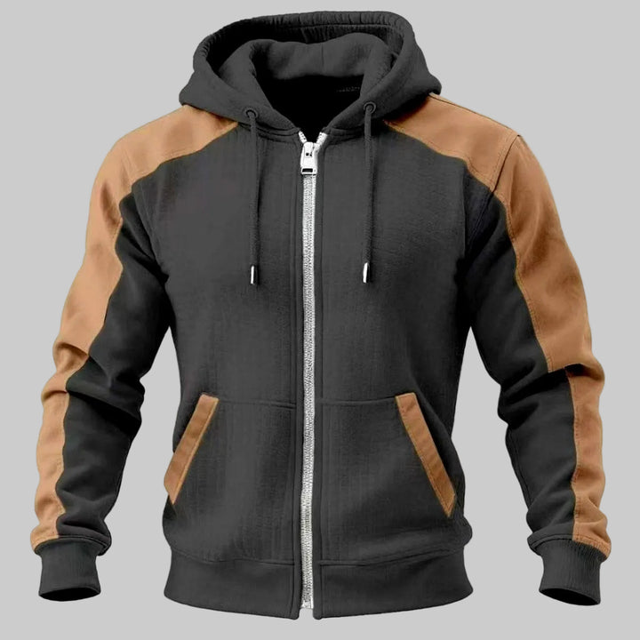 Griffin - Men's Fleece-Lined Colorblock Full-Zip Hoodie 6