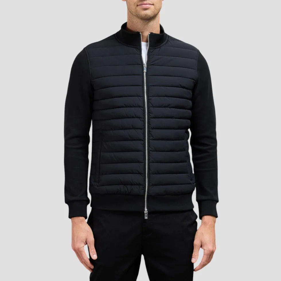Jasper - Men's Quilted Jacket with Knit Sleeves