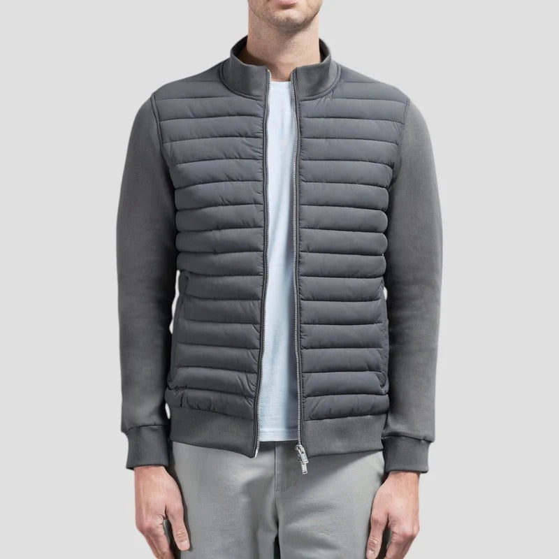 Jasper - Men's Quilted Jacket with Knit Sleeves