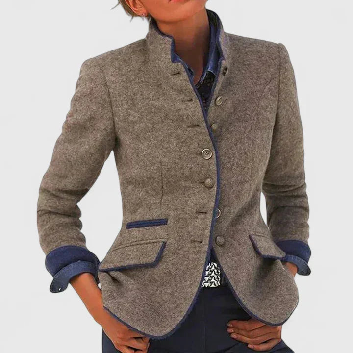 Jazmin - Women's Tailored Blazer with Contrasting Trim
