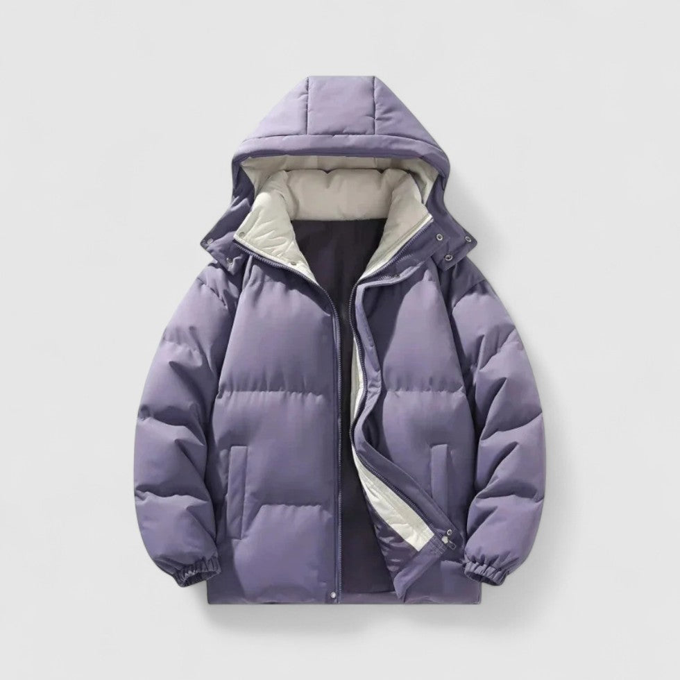 Jude - Men's Quilted Puffer Jacket with Removable Hood