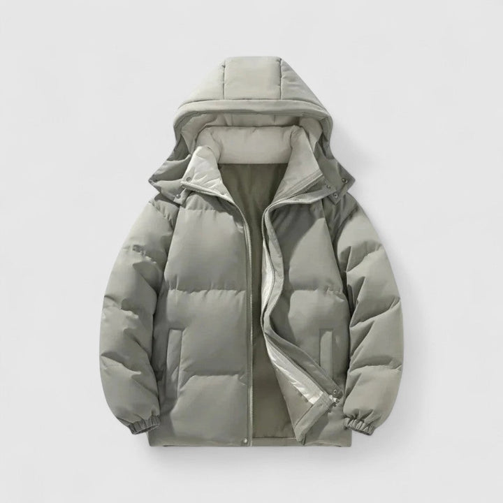 Jude - Men's Quilted Puffer Jacket with Removable Hood