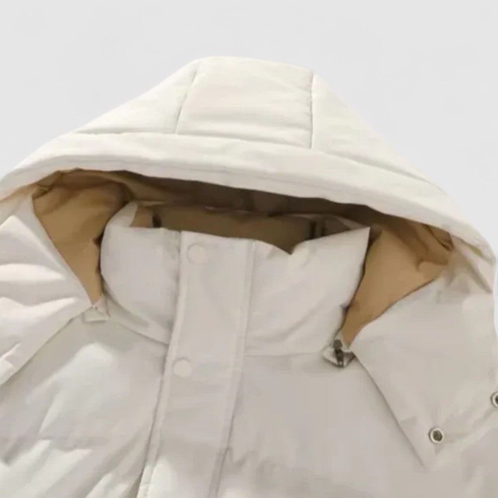 Jude - Men's Quilted Puffer Jacket with Removable Hood