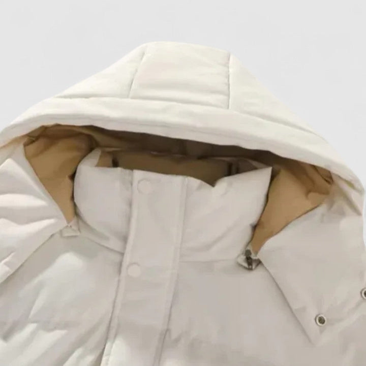 Jude - Men's Quilted Puffer Jacket with Removable Hood
