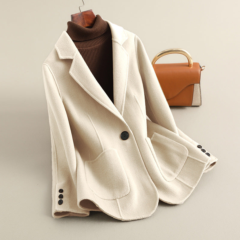 Karen - Women's Longline Blazer with Single-Button Closure