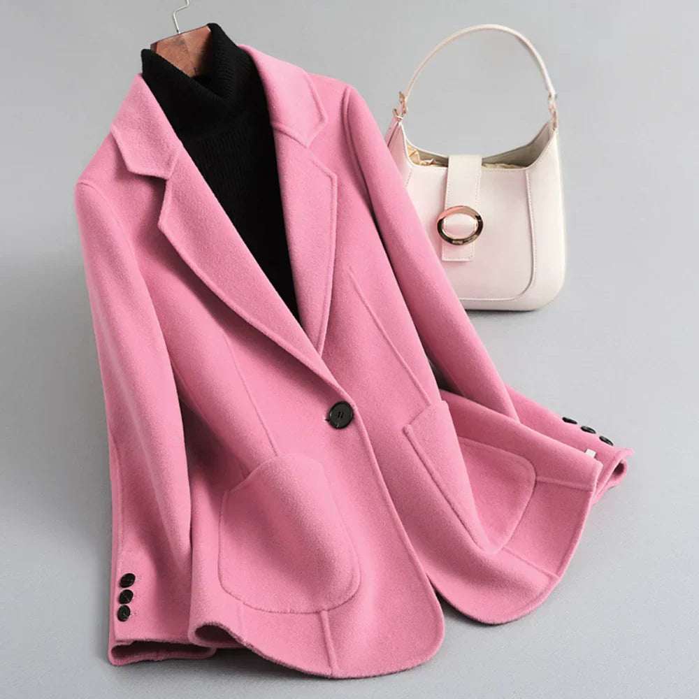 Karen - Women's Longline Blazer with Single-Button Closure