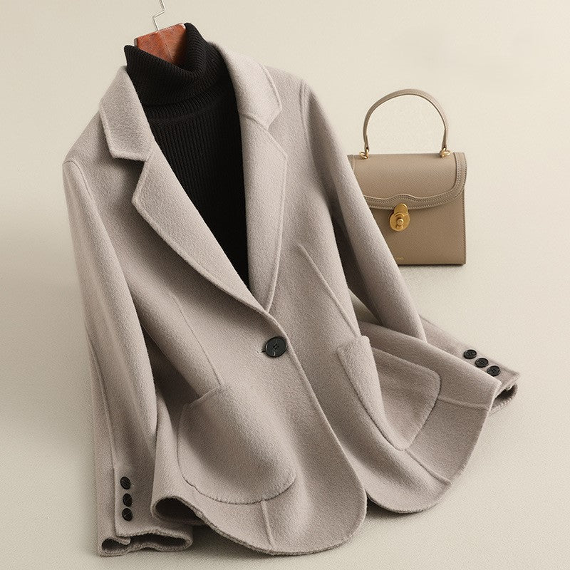 Karen - Women's Longline Blazer with Single-Button Closure