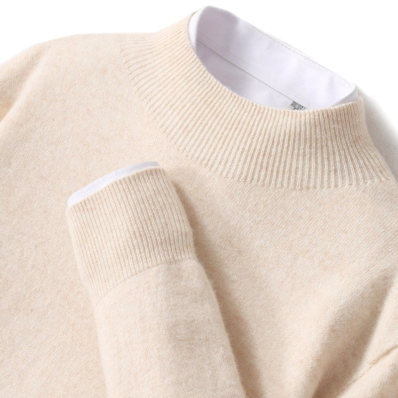 Kyren - Men’s Ribbed Neck Wool Sweater 3