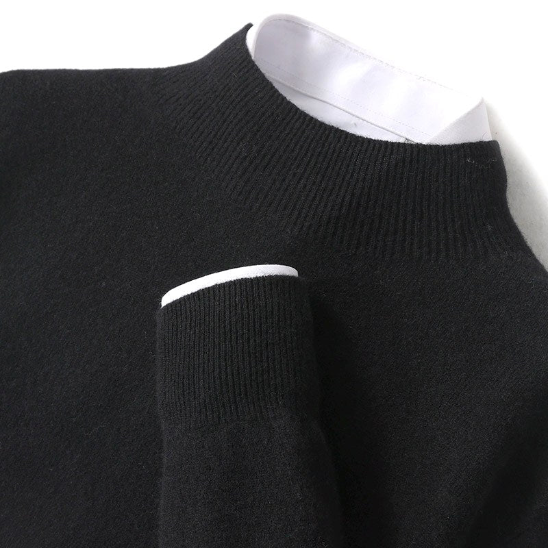 Kyren - Men’s Ribbed Neck Wool Sweater 6