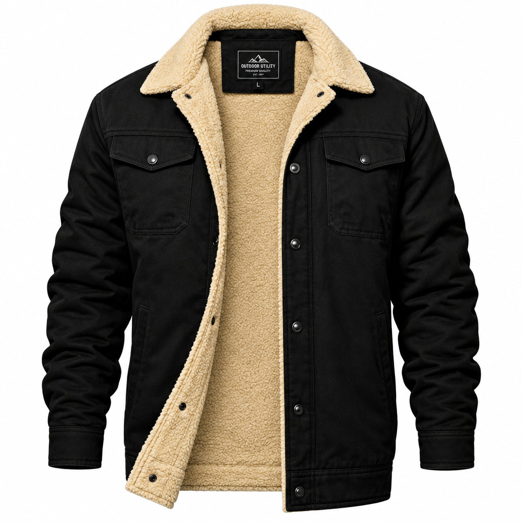 Leander - Men's Sherpa Lined Utility Jacket 3