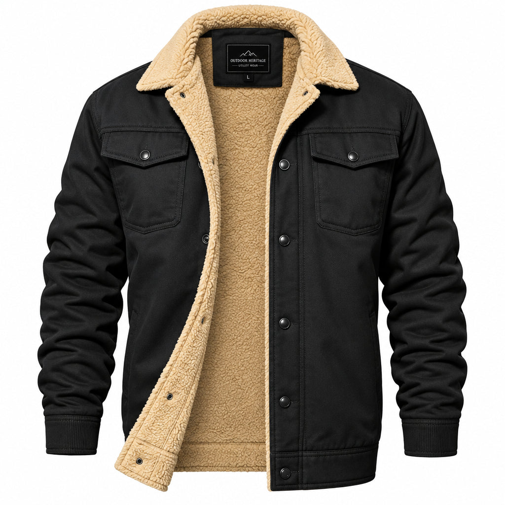 Leander - Men's Sherpa Lined Utility Jacket 4