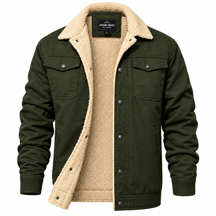 Leander - Men's Sherpa Lined Utility Jacket 5