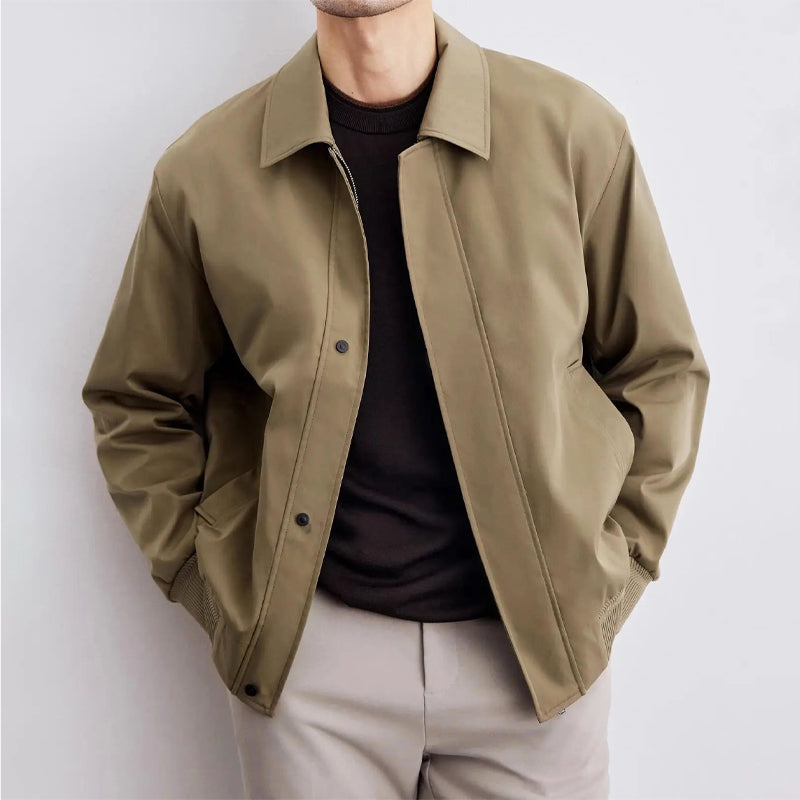Lecco - Men's Oversized Bomber Jacket with Full-Length Zip