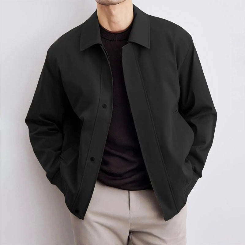 Lecco - Men's Oversized Bomber Jacket with Full-Length Zip