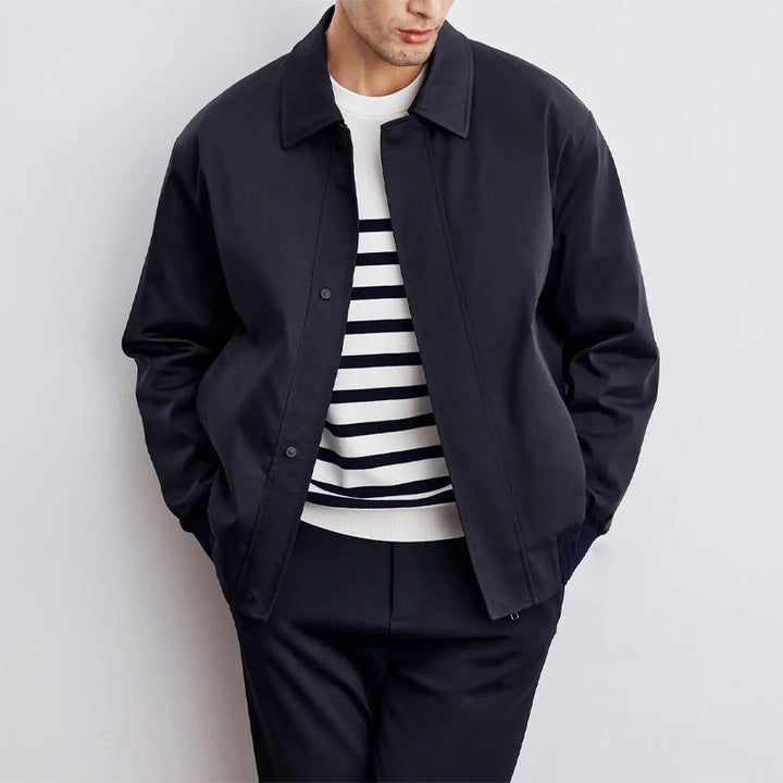 Lecco - Men's Oversized Bomber Jacket with Full-Length Zip