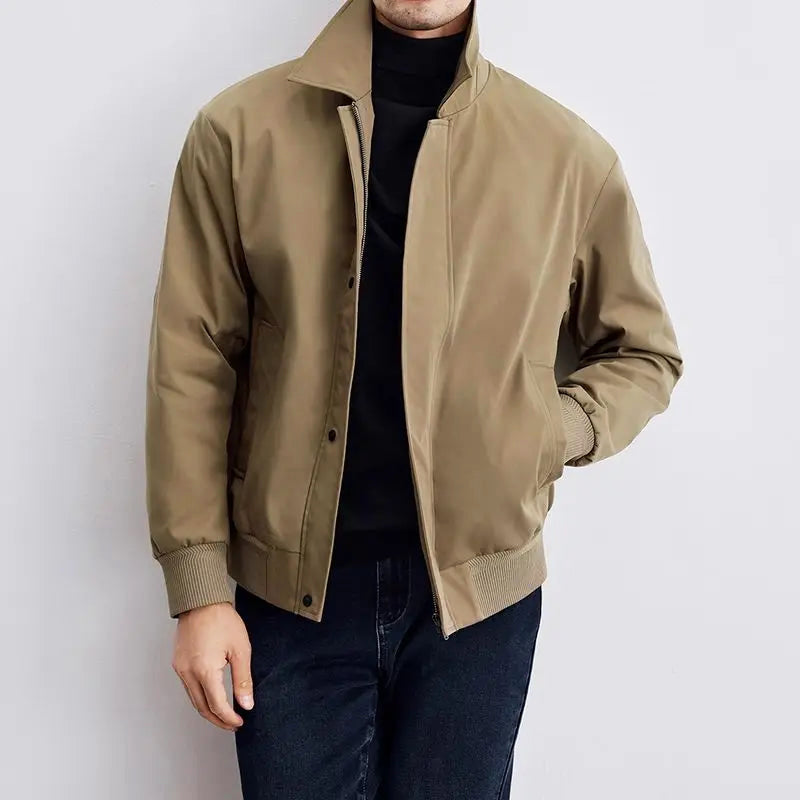 Lecco - Men's Oversized Bomber Jacket with Full-Length Zip