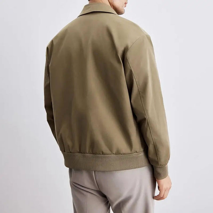 Lecco - Men's Oversized Bomber Jacket with Full-Length Zip