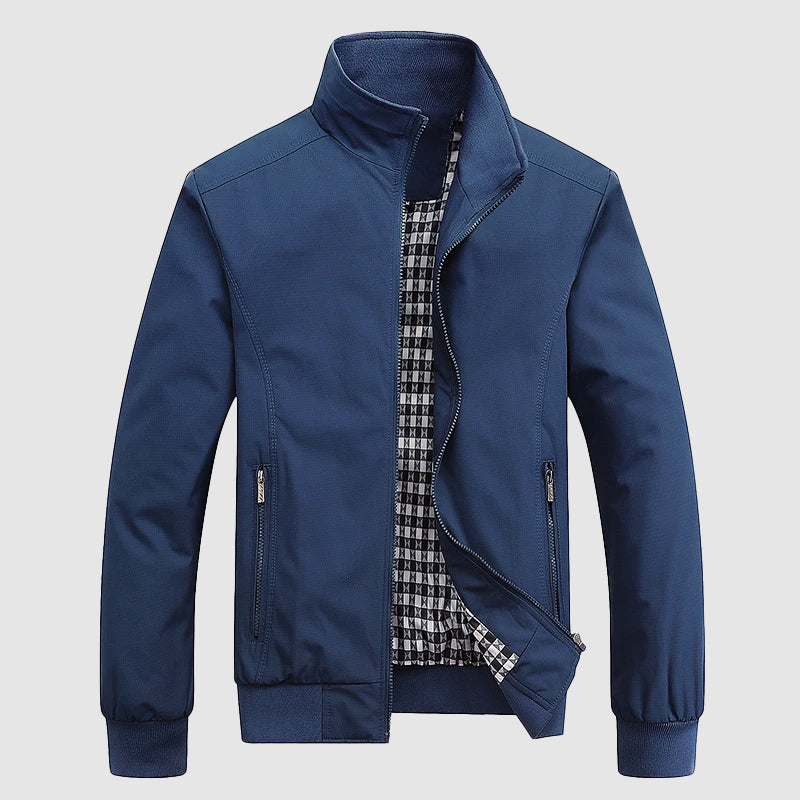 Leonardo - Men's Stand-Collar Bomber Jacket with Elastic Cuffs