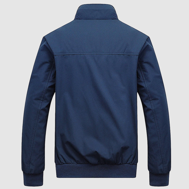 Leonardo - Men's Stand-Collar Bomber Jacket with Elastic Cuffs