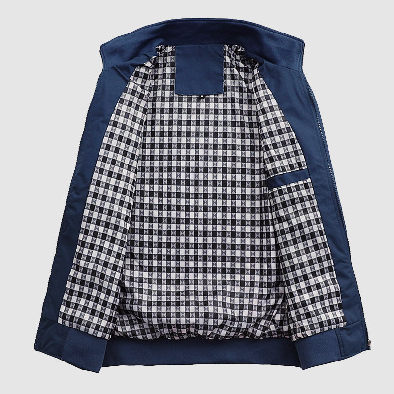 Leonardo - Men's Stand-Collar Bomber Jacket with Elastic Cuffs