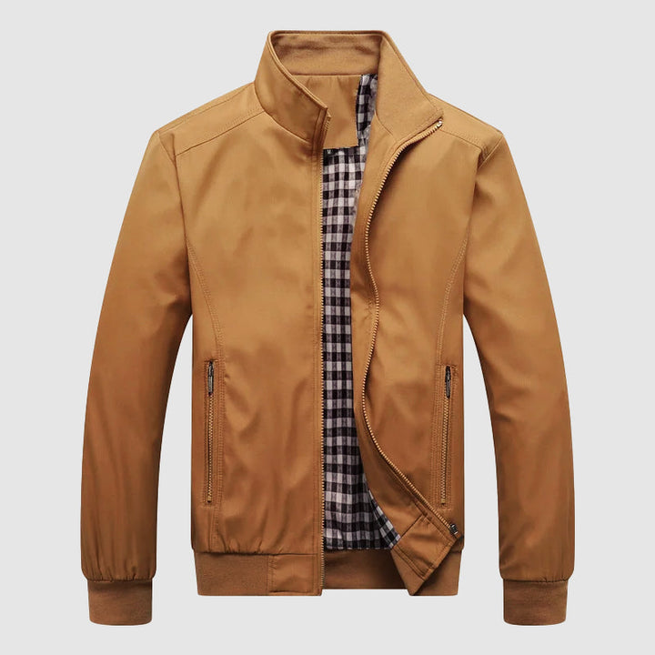 Leonardo - Men's Stand-Collar Bomber Jacket with Elastic Cuffs