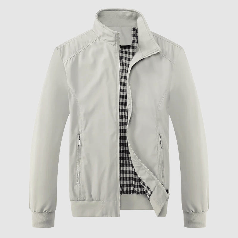 Leonardo - Men's Stand-Collar Bomber Jacket with Elastic Cuffs
